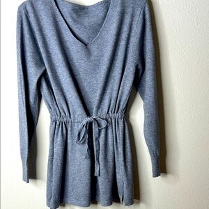 Elegant Gray Knit Dress